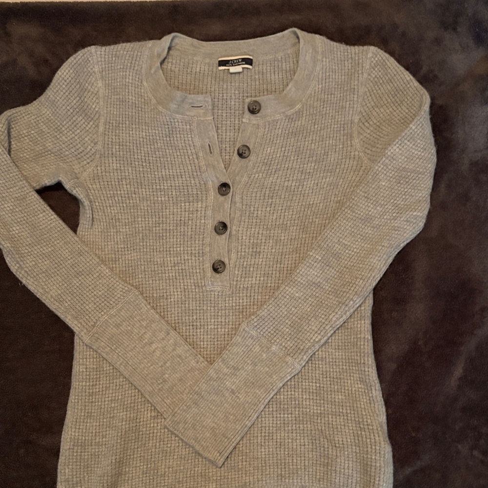 J. Crew Light Gray Cashmere Sweater